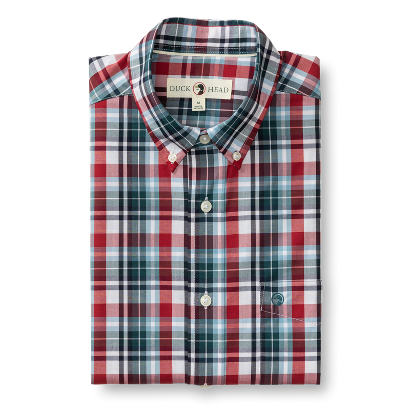 Performance Poplin Sport Shirt - Clarke Plaid - Emerald Green