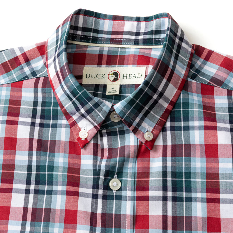 Performance Poplin Sport Shirt - Clarke Plaid - Emerald Green