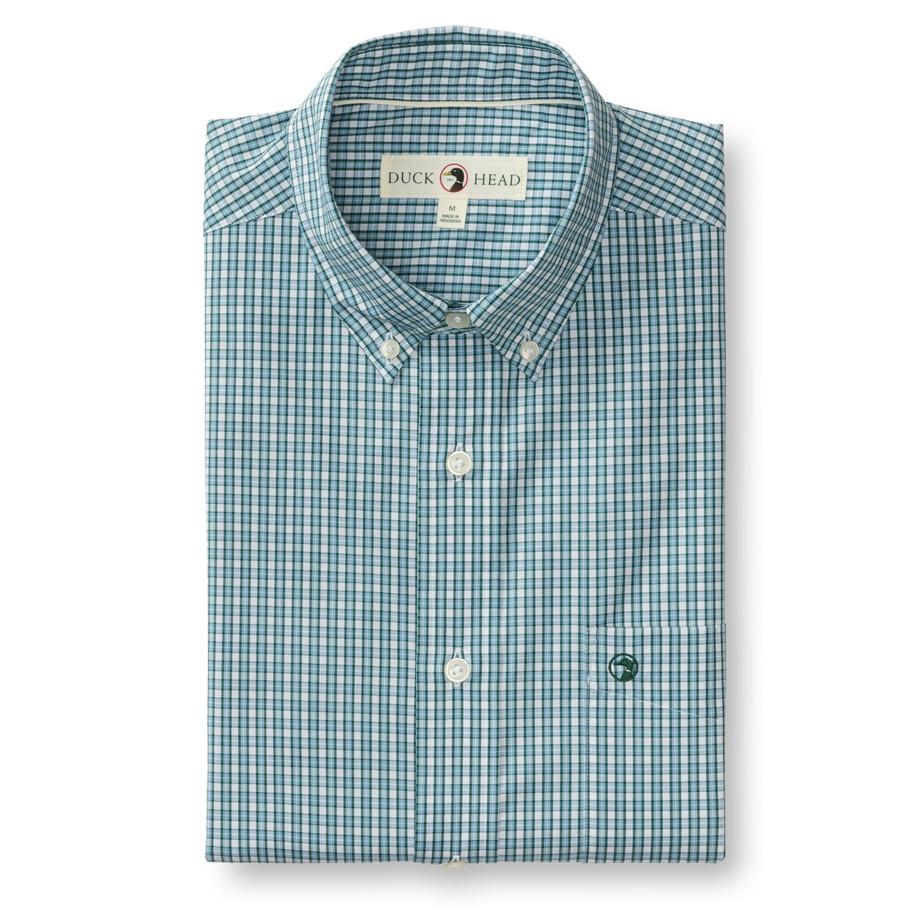 Performance Poplin Sport Shirt - Coker Plaid - Glacier Blue