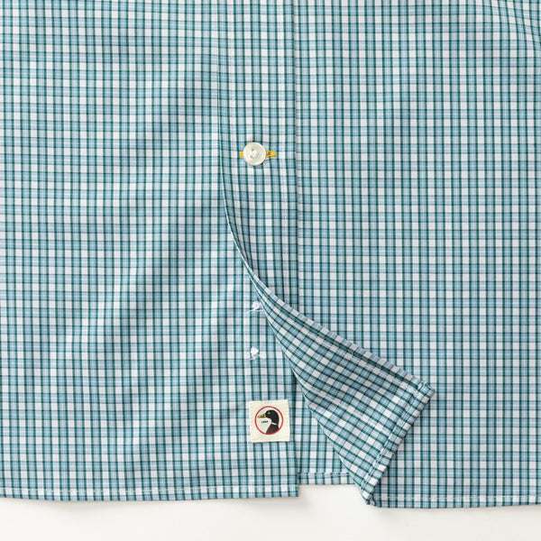 Performance Poplin Sport Shirt - Coker Plaid - Glacier Blue