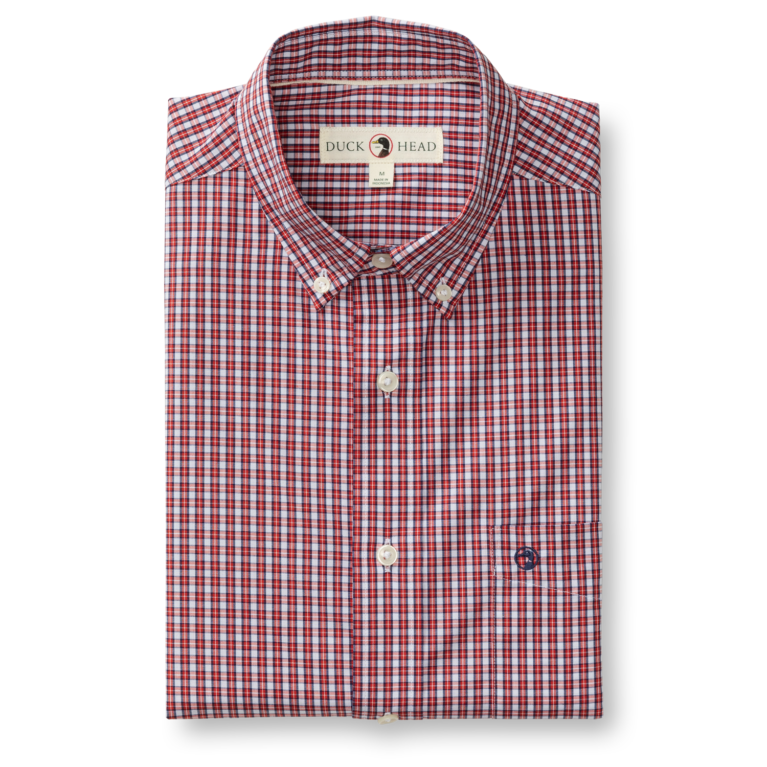 Performance Poplin Sport Shirt - Coker Plaid - Red