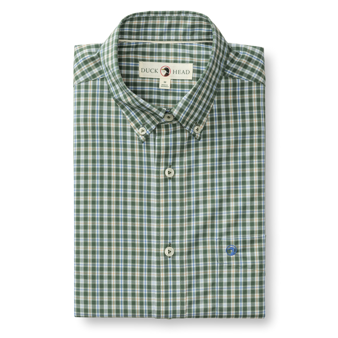 Performance Poplin Sport Shirt - Fallon Plaid - Duck Green