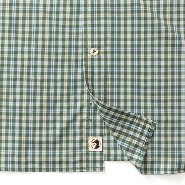 Performance Poplin Sport Shirt - Fallon Plaid - Duck Green