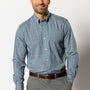 Performance Poplin Sport Shirt - Fallon Plaid - Teal Blue