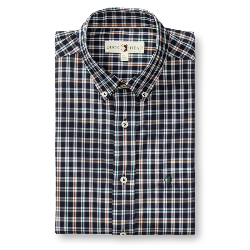 Performance Poplin Sport Shirt - Moseley Plaid - Maritime Blue