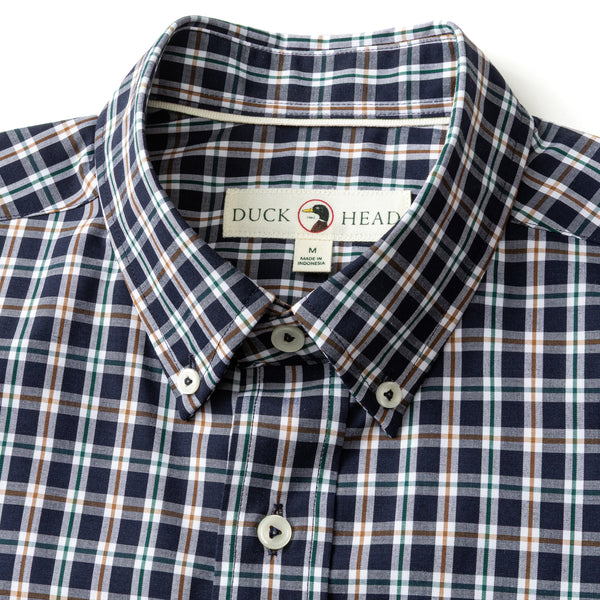Performance Poplin Sport Shirt - Moseley Plaid - Maritime Blue