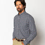 Performance Poplin Sport Shirt - Moseley Plaid - Maritime Blue