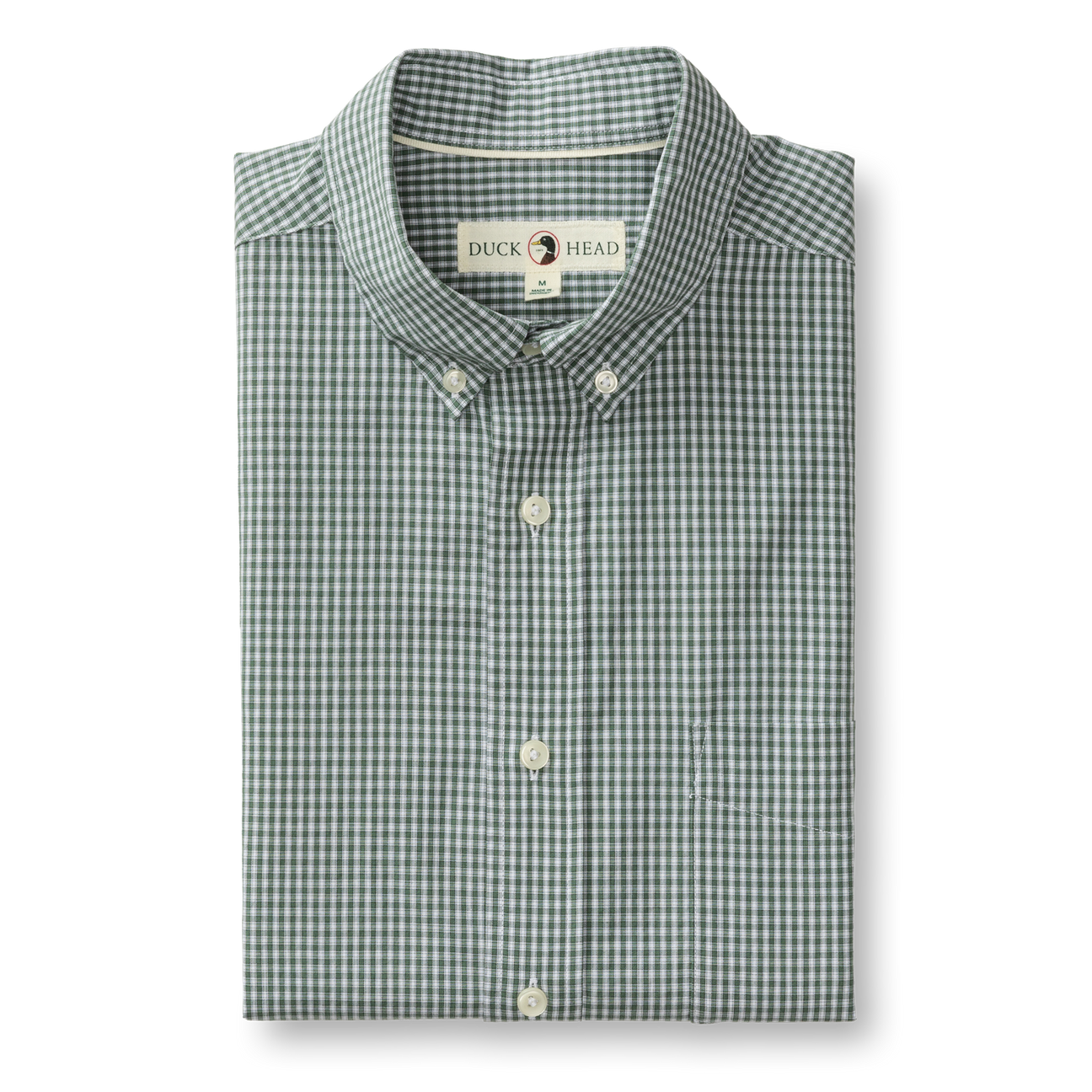 Cotton Cashmere Poplin Sport Shirt - Bolton Plaid - Duck Green