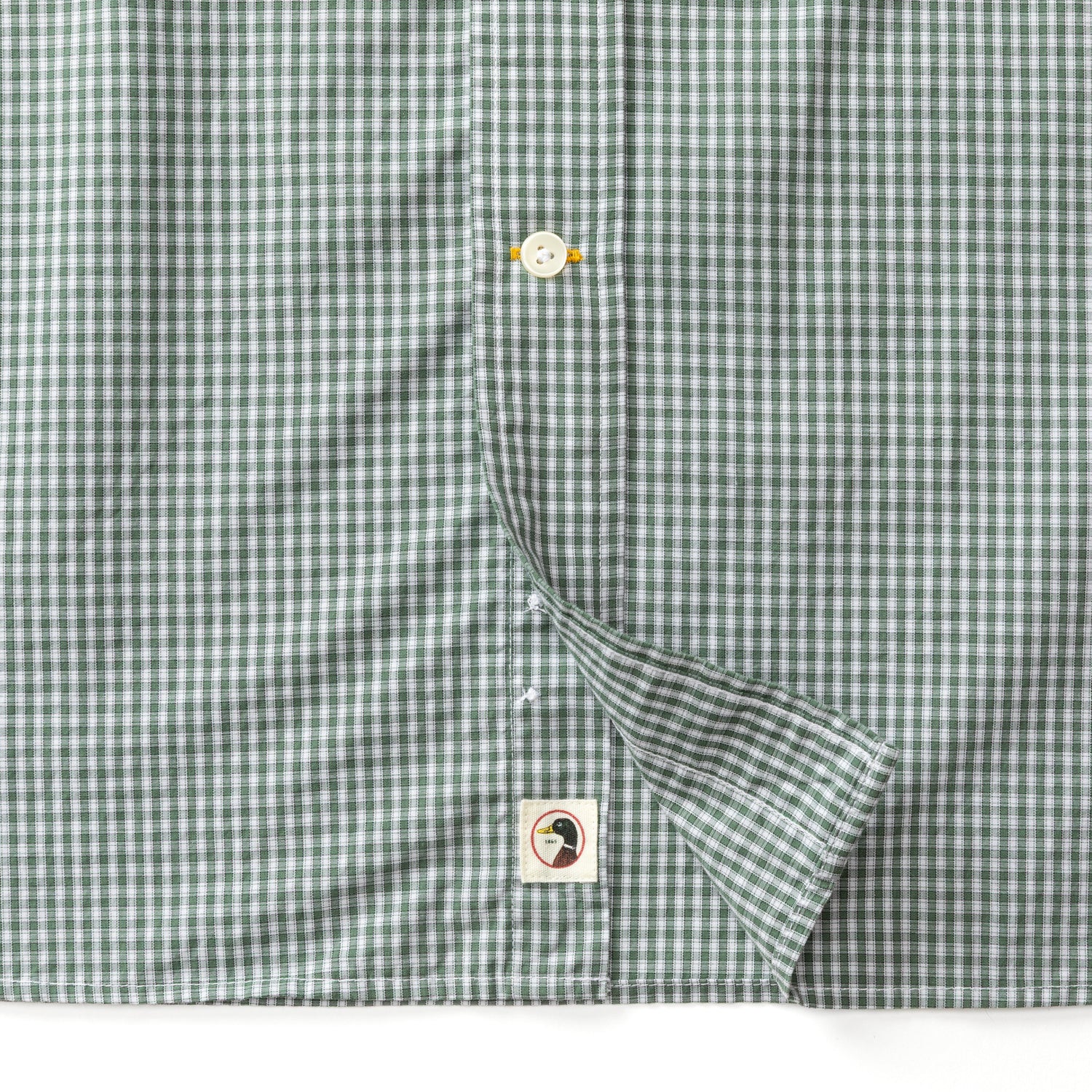 Cotton Cashmere Poplin Sport Shirt - Bolton Plaid - Duck Green
