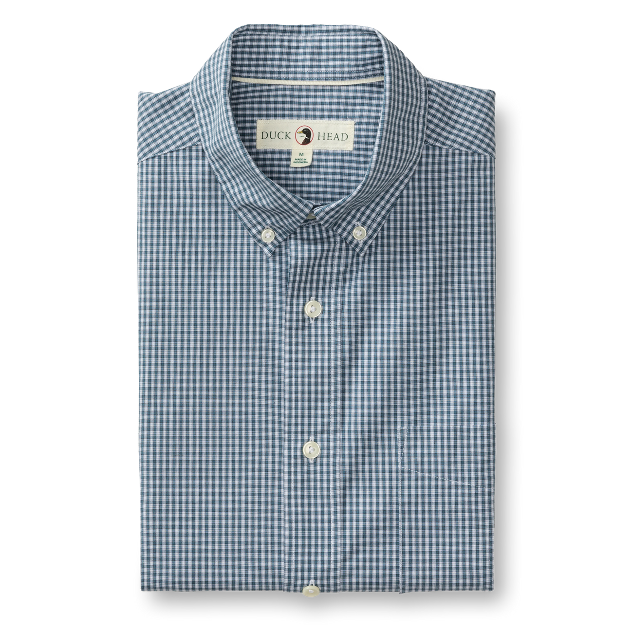 Cotton Cashmere Poplin Sport Shirt - Bolton Plaid - Teal Blue
