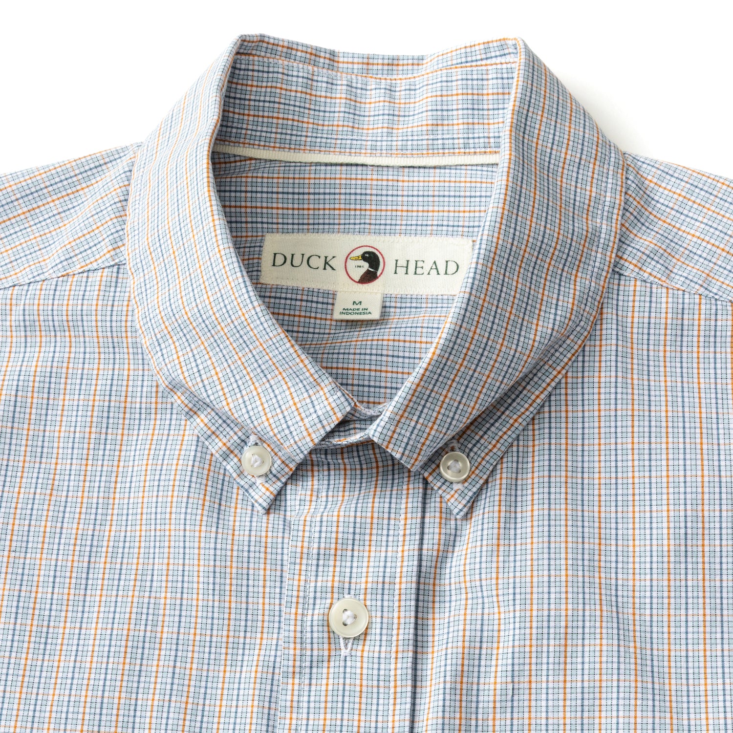Cotton Cashmere Poplin Sport Shirt - Rollins Plaid - Pale Blue