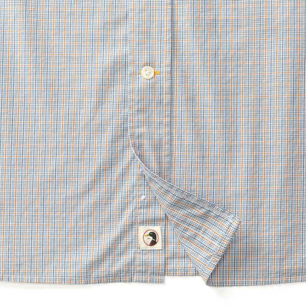 Cotton Cashmere Poplin Sport Shirt - Rollins Plaid - Pale Blue