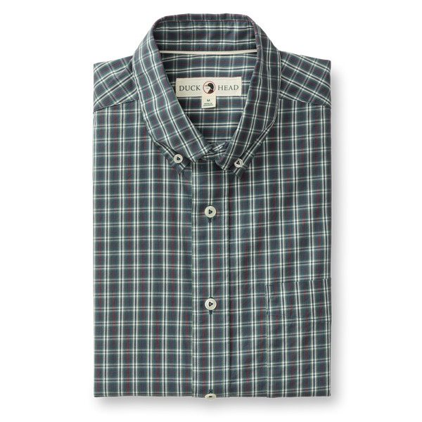 Cotton Cashmere Poplin Sport Shirt - Cody Plaid - Orion Blue