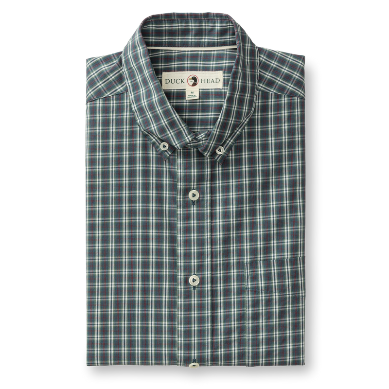Cotton Cashmere Poplin Sport Shirt - Cody Plaid - Orion Blue