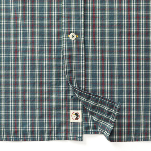 Cotton Cashmere Poplin Sport Shirt - Cody Plaid - Orion Blue