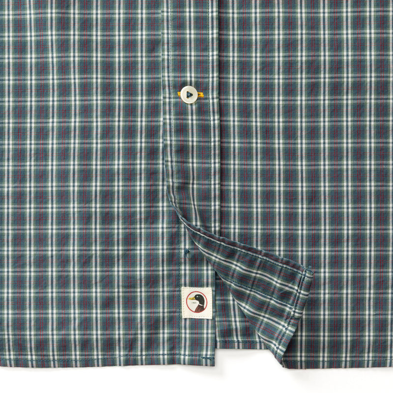 Cotton Cashmere Poplin Sport Shirt - Cody Plaid - Orion Blue