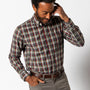 Cotton Twill Sport Shirt - Baley Plaid - Maritime Blue