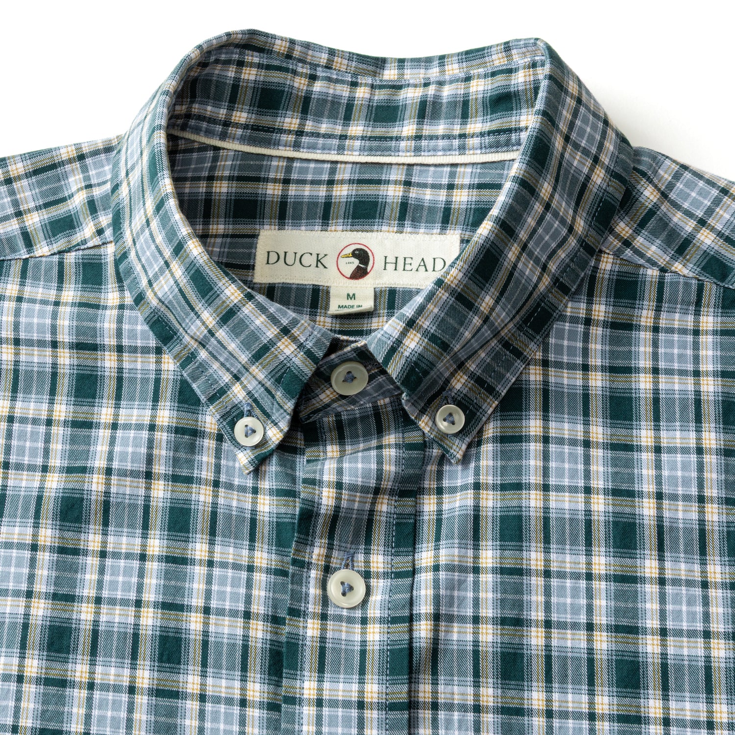 Cotton Twill Sport Shirt - Lanier Plaid - Emerald Green
