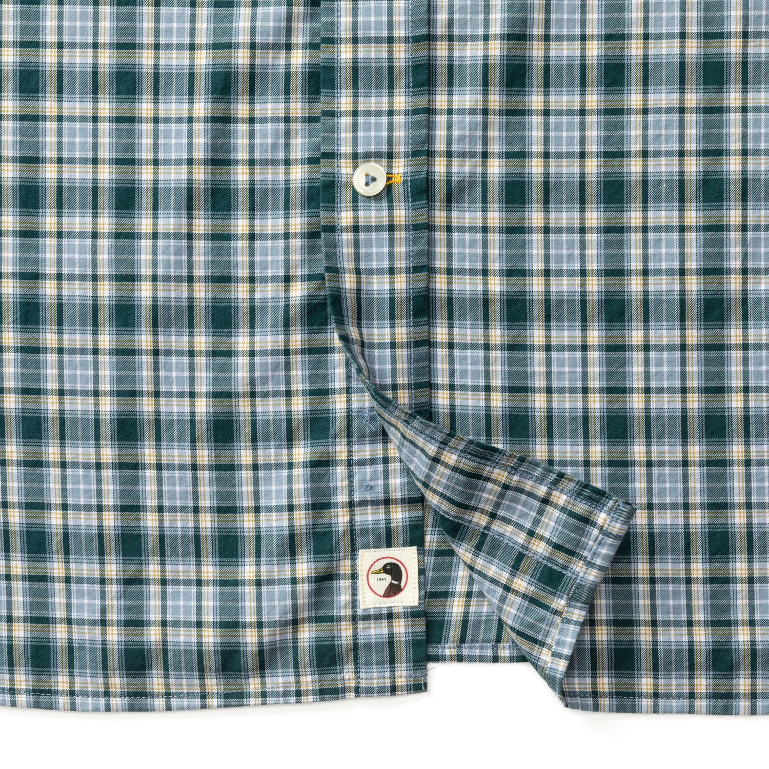 Cotton Twill Sport Shirt - Lanier Plaid - Emerald Green