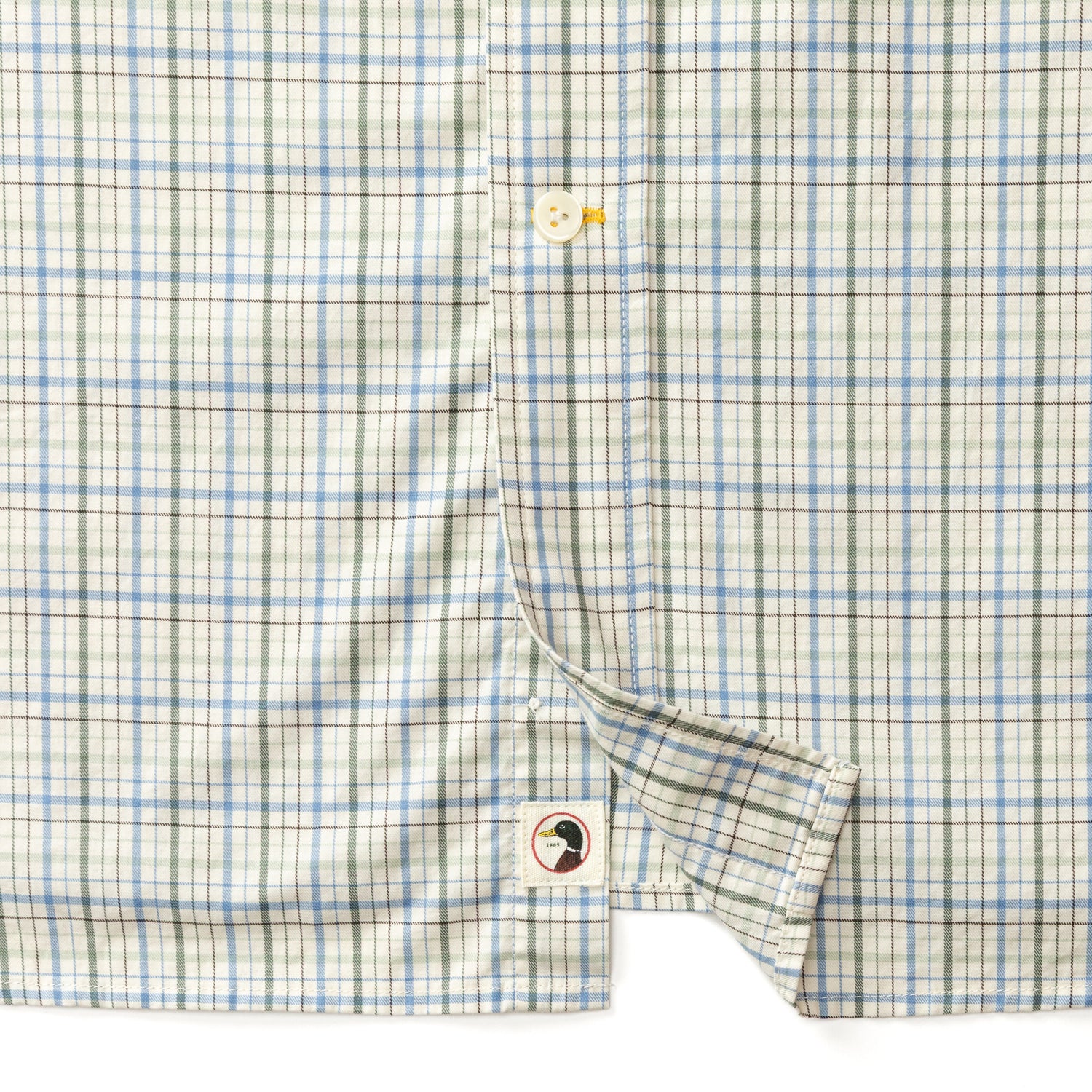 Cotton Twill Sport Shirt - Cooper Plaid - Lake Blue