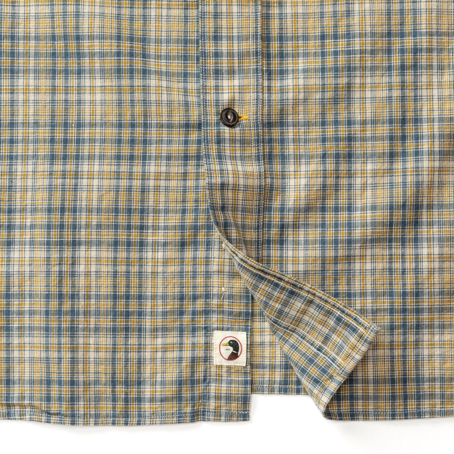 Cotton Slub Sport Shirt - Croft Plaid - Orion Blue