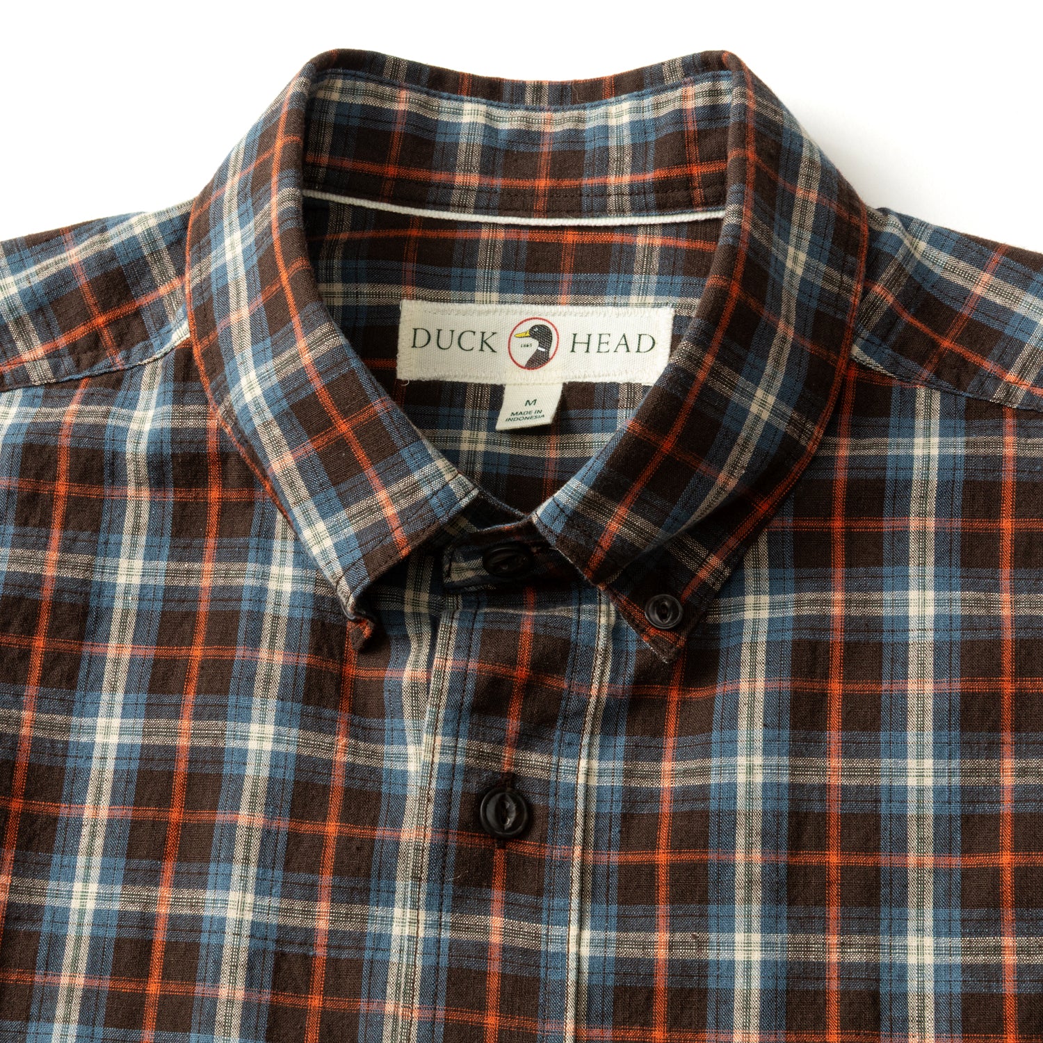 Cotton Slub Sport Shirt - Dunn Plaid - Dark Brown
