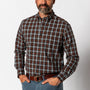 Cotton Slub Sport Shirt - Dunn Plaid - Dark Brown