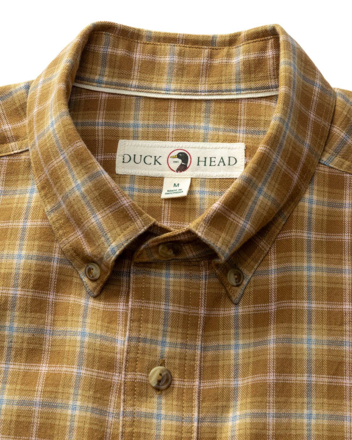 Cotton Wool Sport Shirt - Dearing Plaid - Bronze Brown