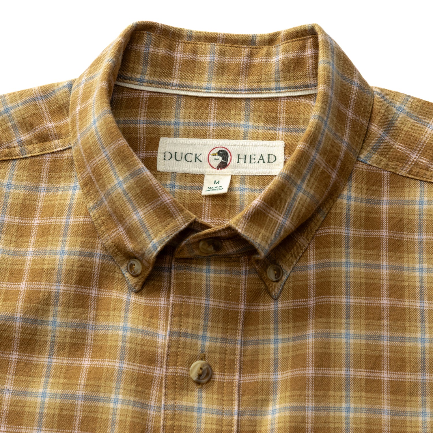 Cotton Wool Sport Shirt - Dearing Plaid - Bronze Brown