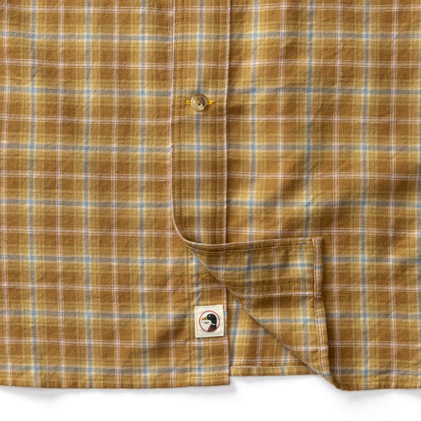 Cotton Wool Sport Shirt - Dearing Plaid - Bronze Brown