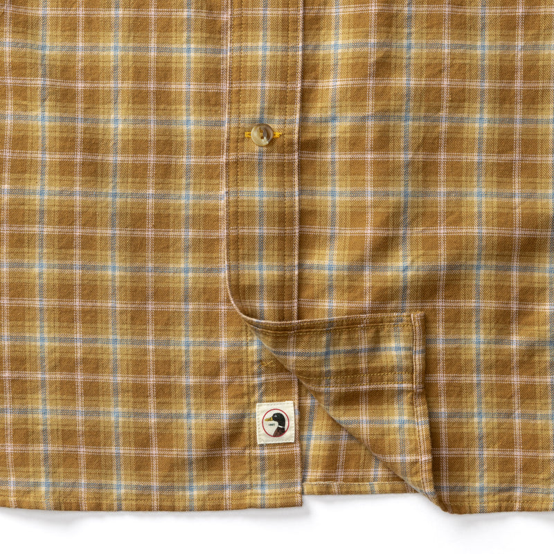 Cotton Wool Sport Shirt - Dearing Plaid - Bronze Brown
