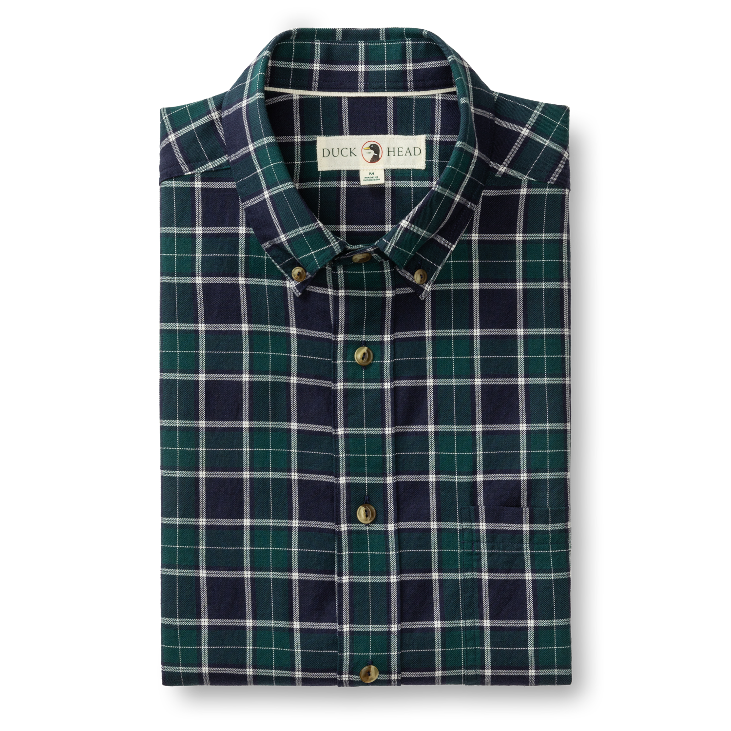 Cotton Wool Sport Shirt - Pickens Plaid - Emerald Green
