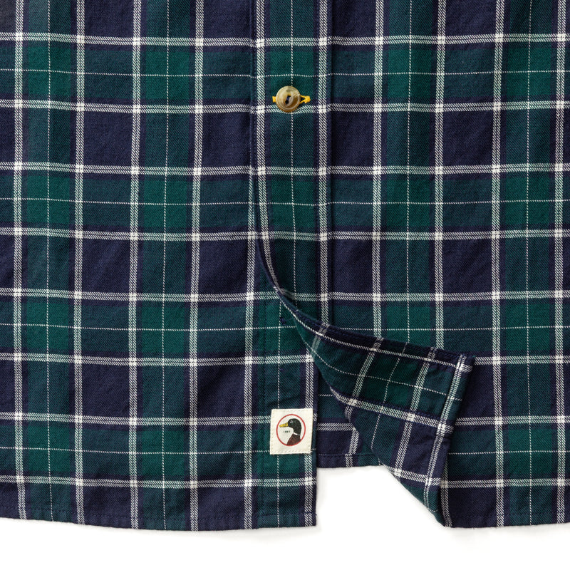Cotton Wool Sport Shirt - Pickens Plaid - Emerald Green
