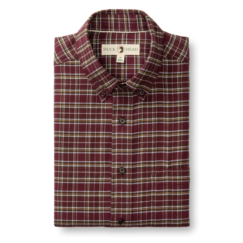Cotton Flannel Sport Shirt - Abott Plaid - Fig