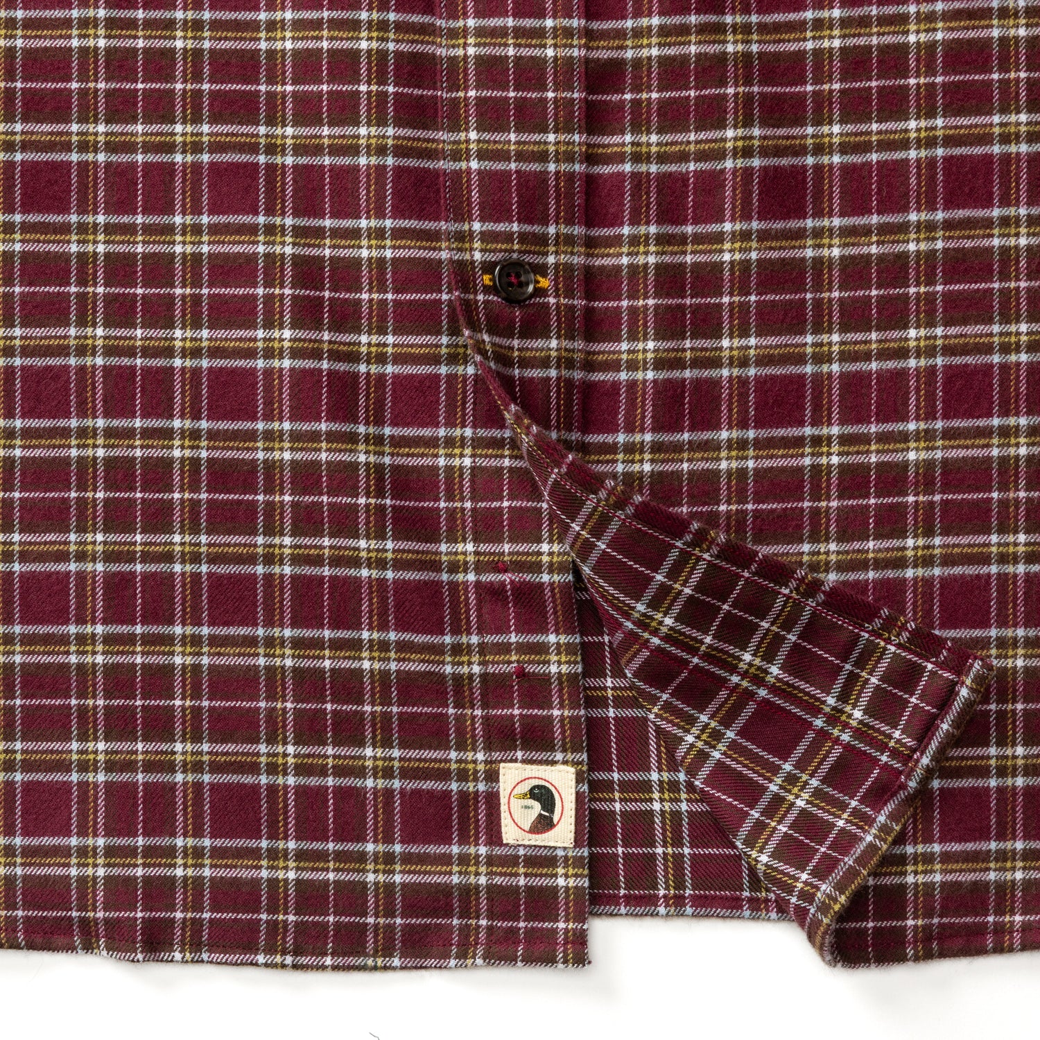 Cotton Flannel Sport Shirt - Abott Plaid - Fig