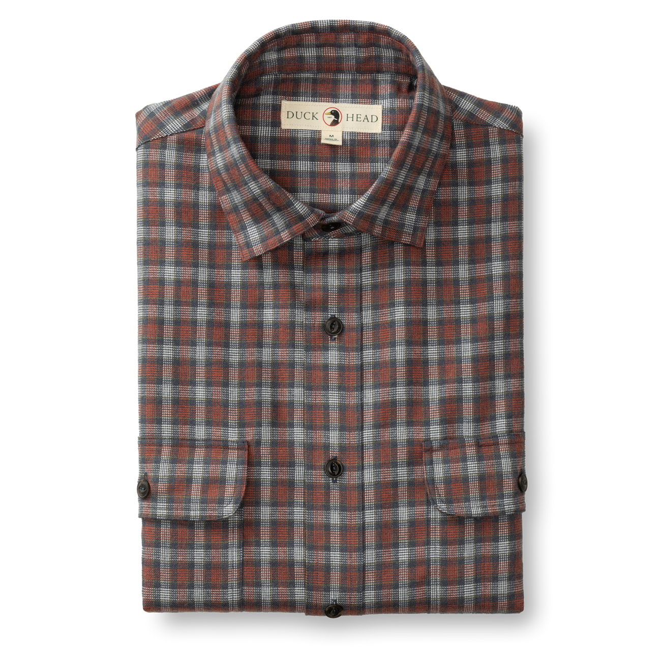 Performance Flannel Sport Shirt - Ballard Plaid - Burnt Brick