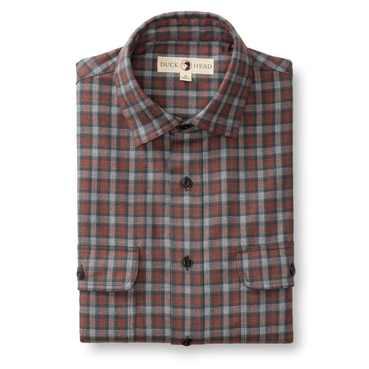 Performance Flannel Sport Shirt - Ballard Plaid - Burnt Brick