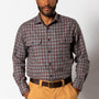 Performance Flannel Sport Shirt - Ballard Plaid - Burnt Brick