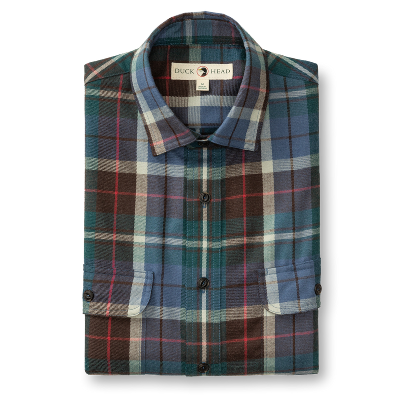 Performance Flannel Sport Shirt - Irving Plaid - Emerald Green