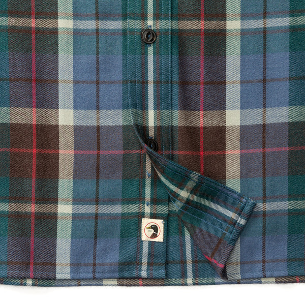Performance Flannel Sport Shirt - Irving Plaid - Emerald Green