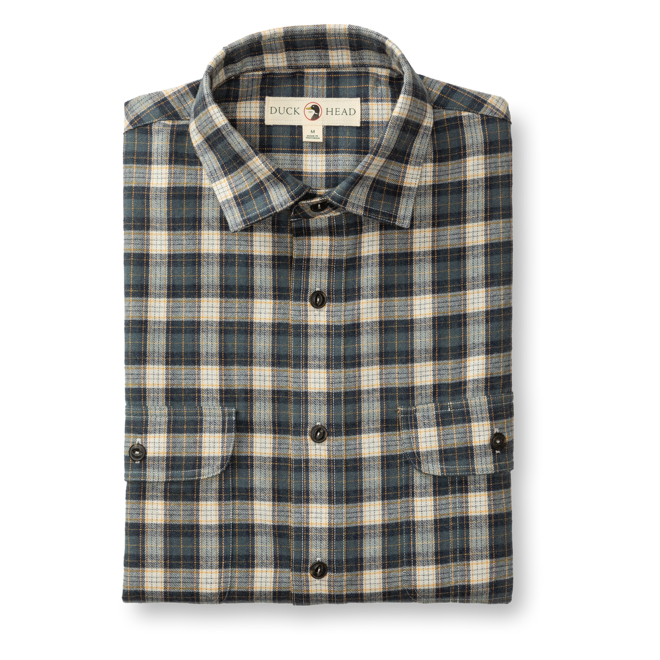 Performance Flannel Sport Shirt - Moyer Plaid - Graphite Blue