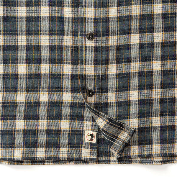 Performance Flannel Sport Shirt - Moyer Plaid - Graphite Blue
