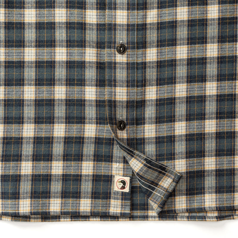 Performance Flannel Sport Shirt - Moyer Plaid - Graphite Blue