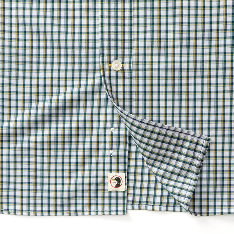 Performance Poplin Sport Shirt - Bryant Plaid - Emerald Green