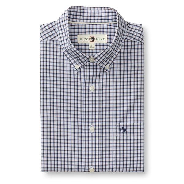 Performance Poplin Sport Shirt - Bryant Plaid - Beacon Blue