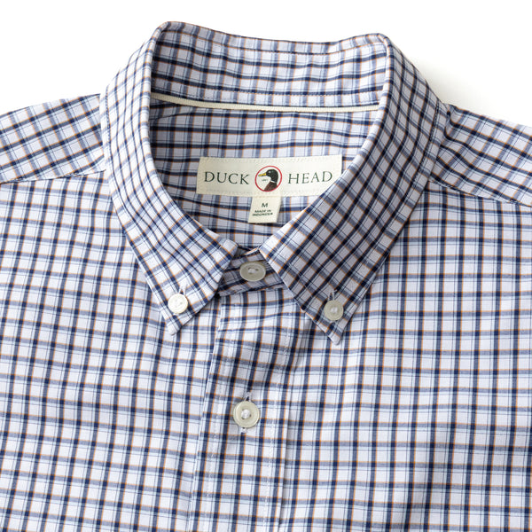 Performance Poplin Sport Shirt - Bryant Plaid - Beacon Blue