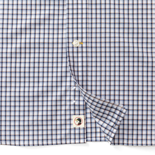 Performance Poplin Sport Shirt - Bryant Plaid - Beacon Blue