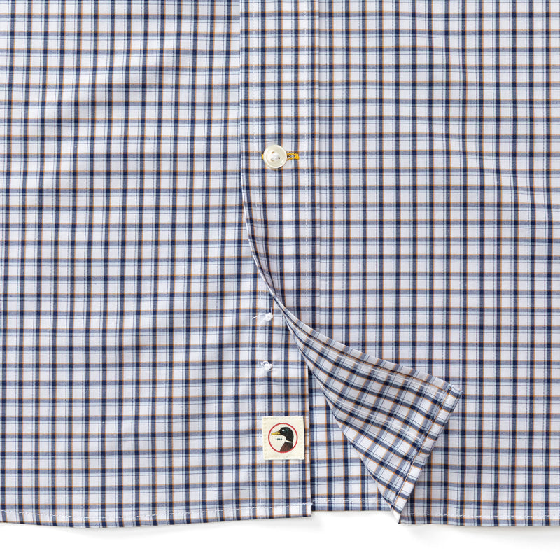 Performance Poplin Sport Shirt - Bryant Plaid - Beacon Blue