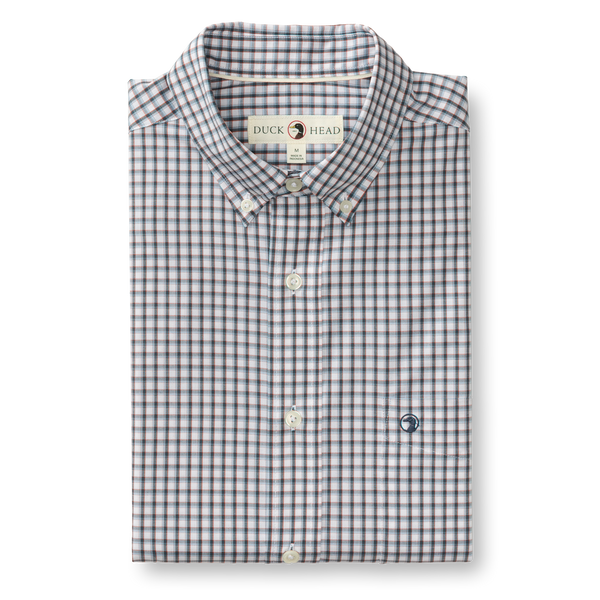 Performance Poplin Sport Shirt - Bryant Plaid - Orion Blue