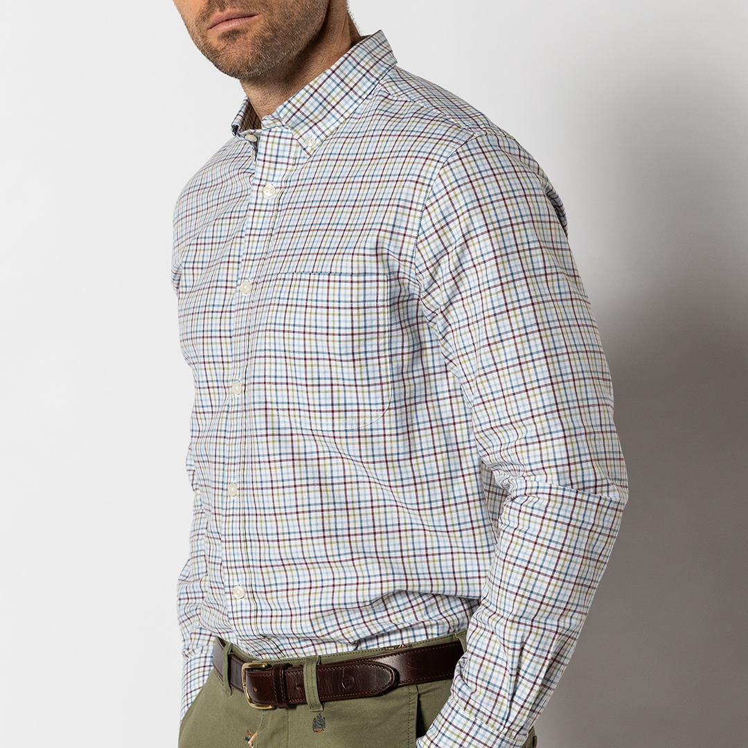 Cotton Oxford Sport Shirt - Bennet Plaid